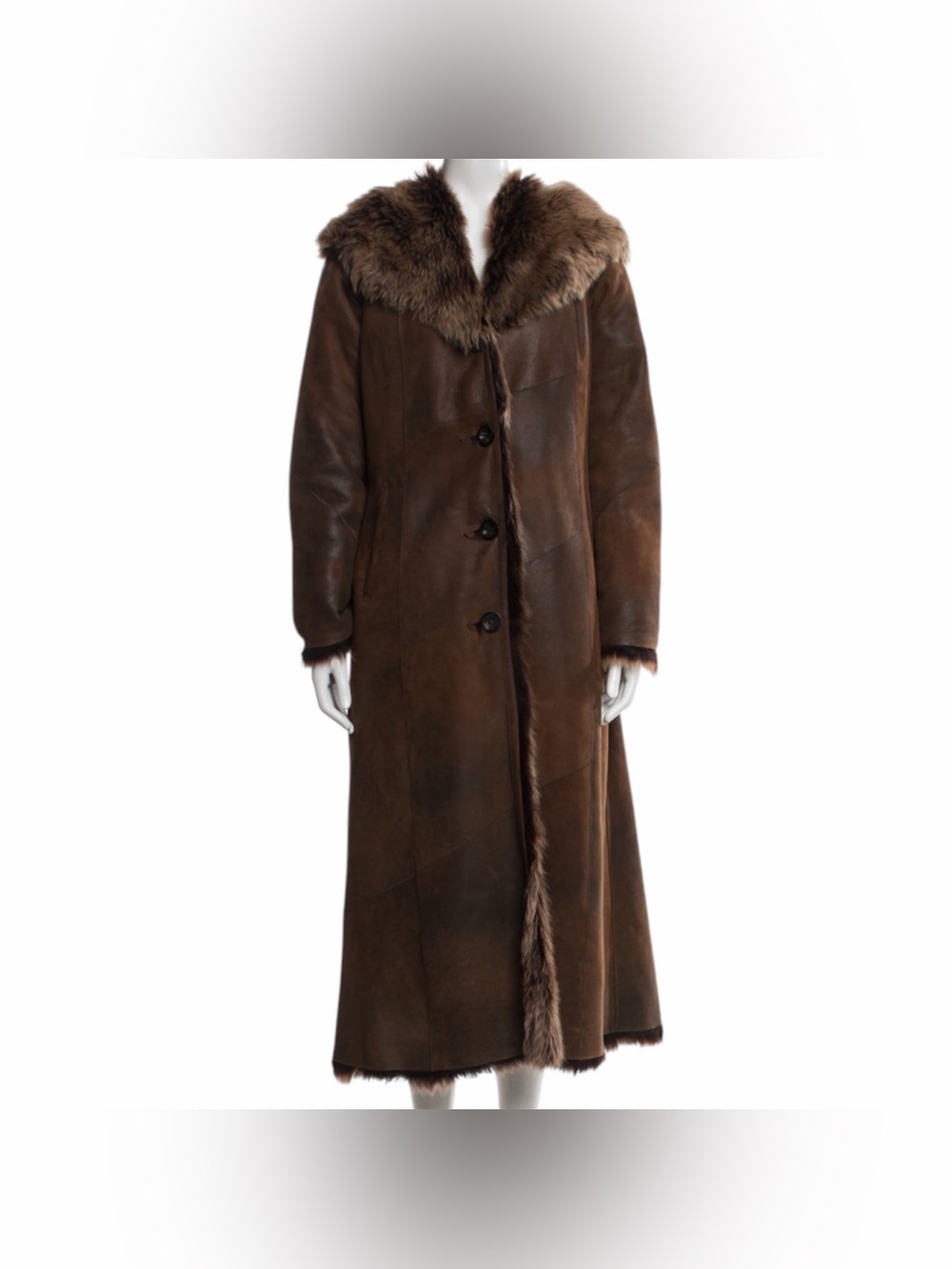 Dakota Hooded Toscana Sheepskin Coat by Overland - Picture 8 of 9